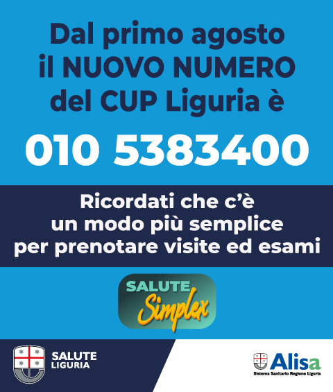 Locandina nuovo numero CUP Regione Liguria